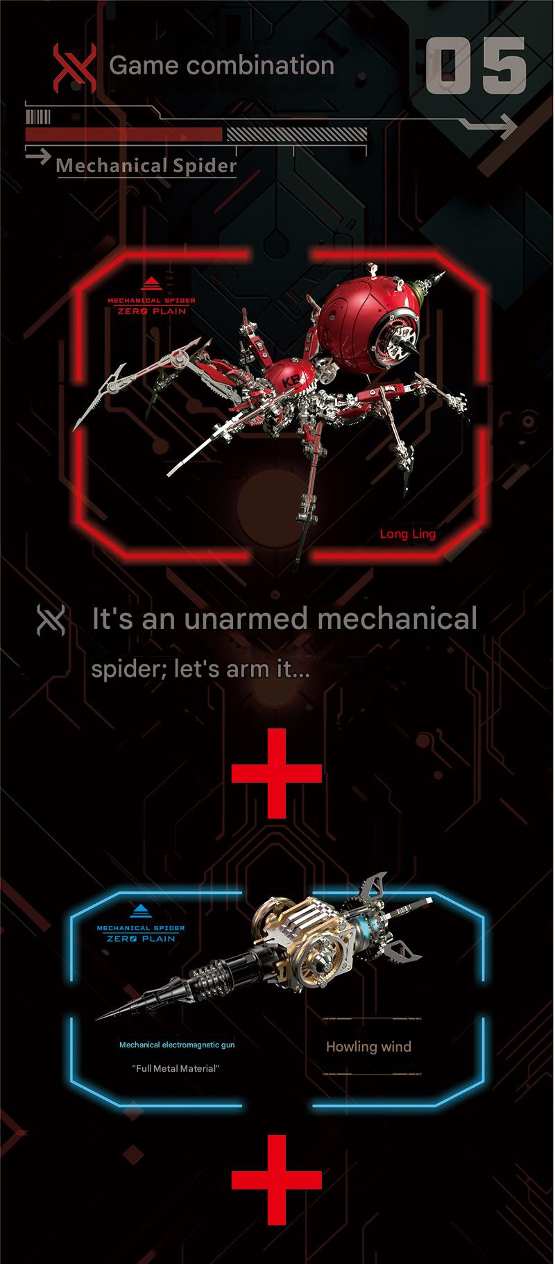 Dragon Zero Metal Assemble Spider Model Kit