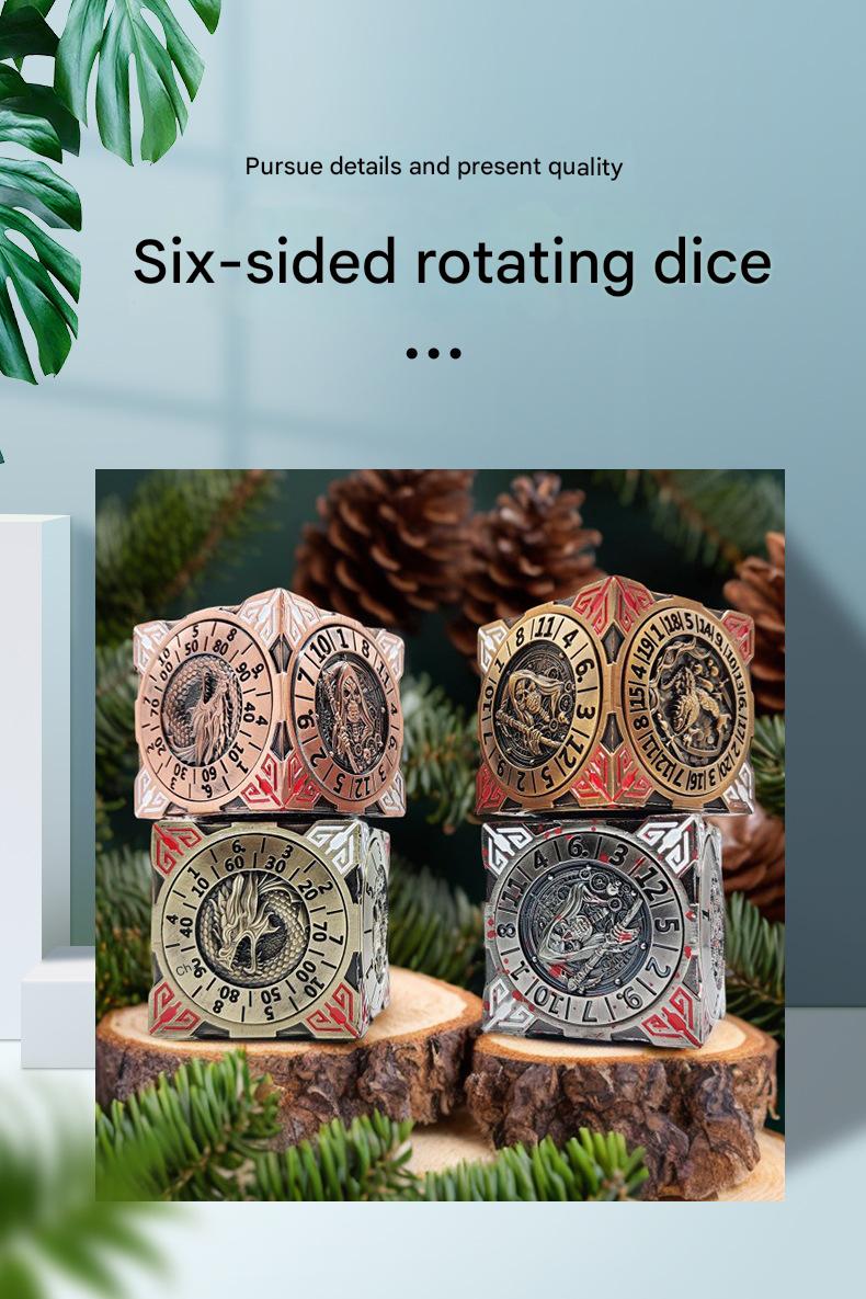7 in 1 Six Sided Rotating Dnd Dice Set