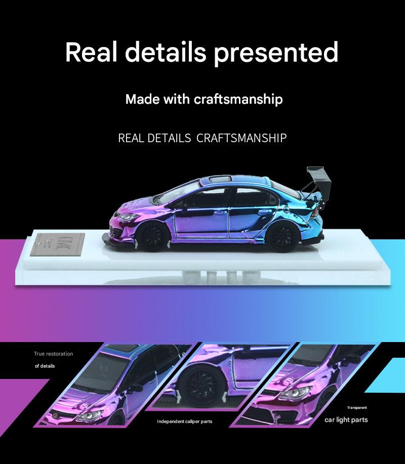 1:64 Honda Civic Explosive Alloy Car Model