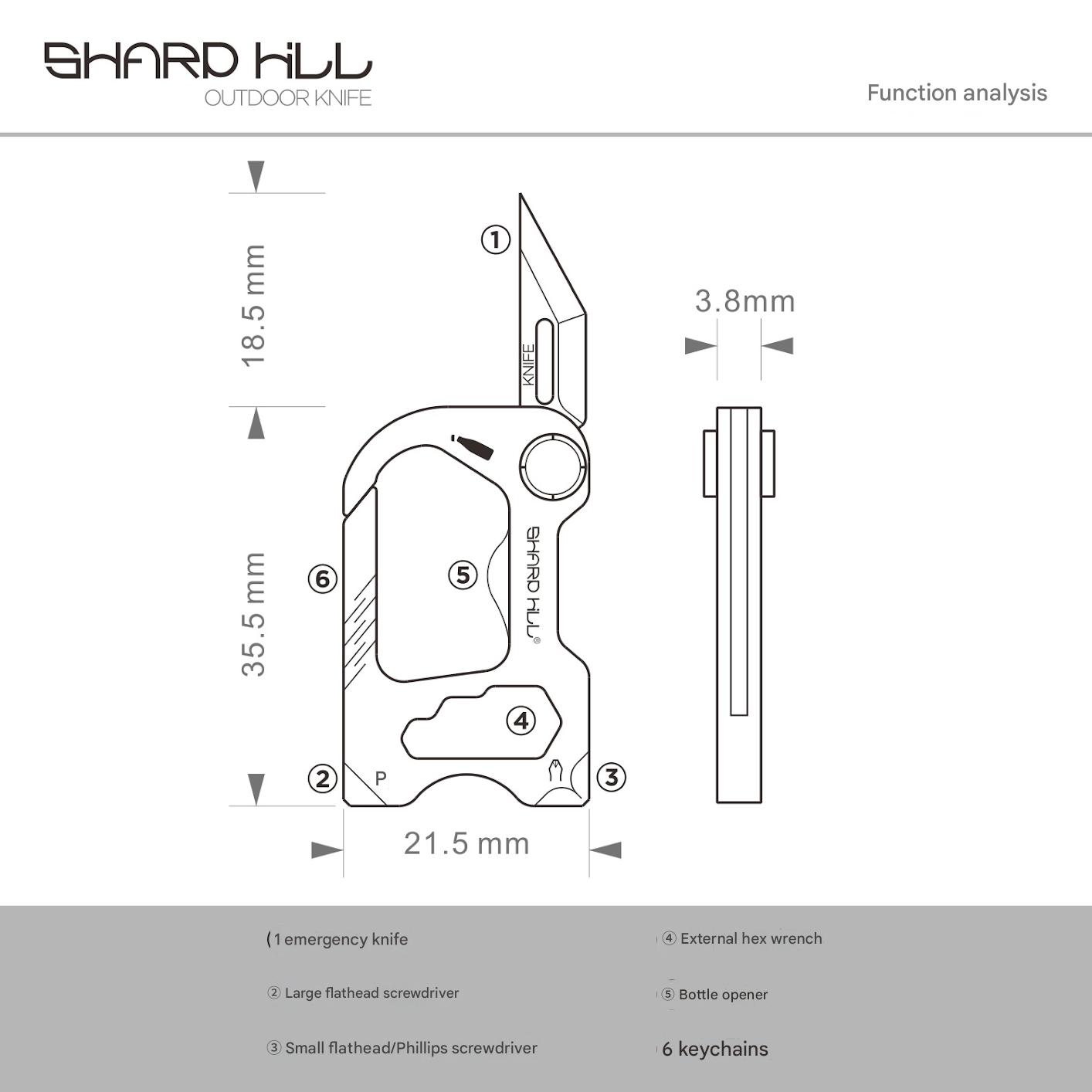 Folding Portable  Pendant Keychain