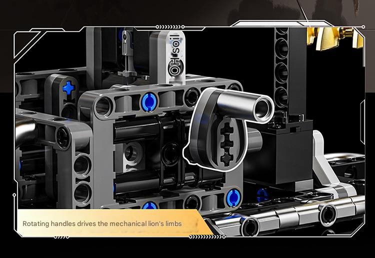 13090 Mechanical Lion Building Blocks Assembly Model Kit