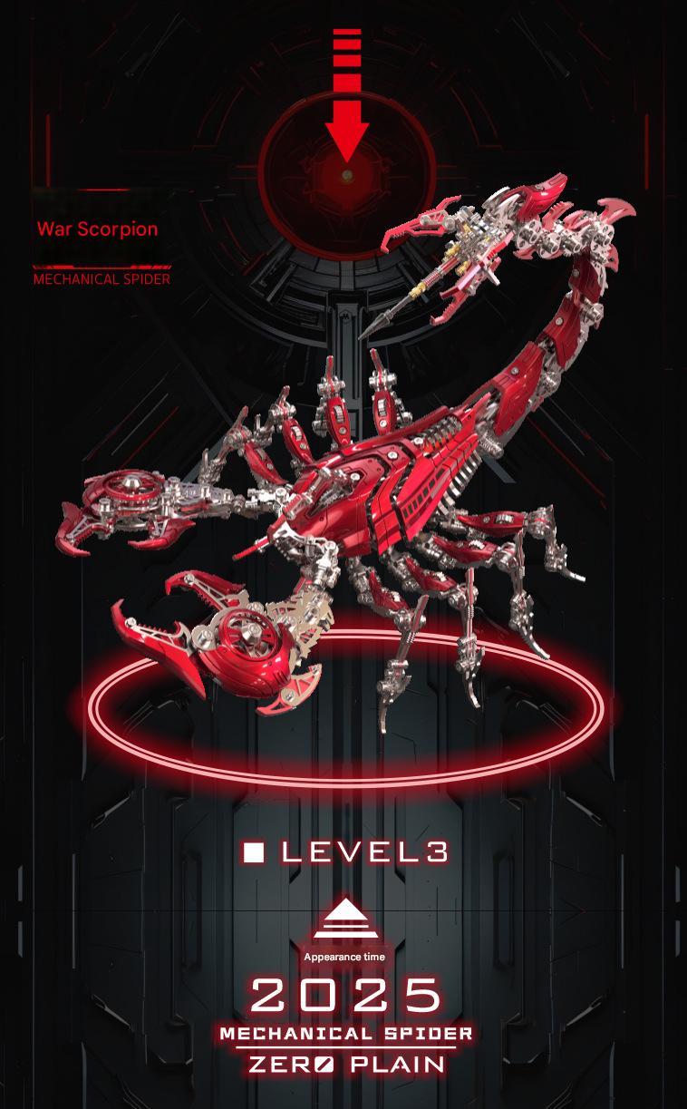 Dragon Zero Metal Mechanical Scorpion 3D Assembly Puzzle Model Kit