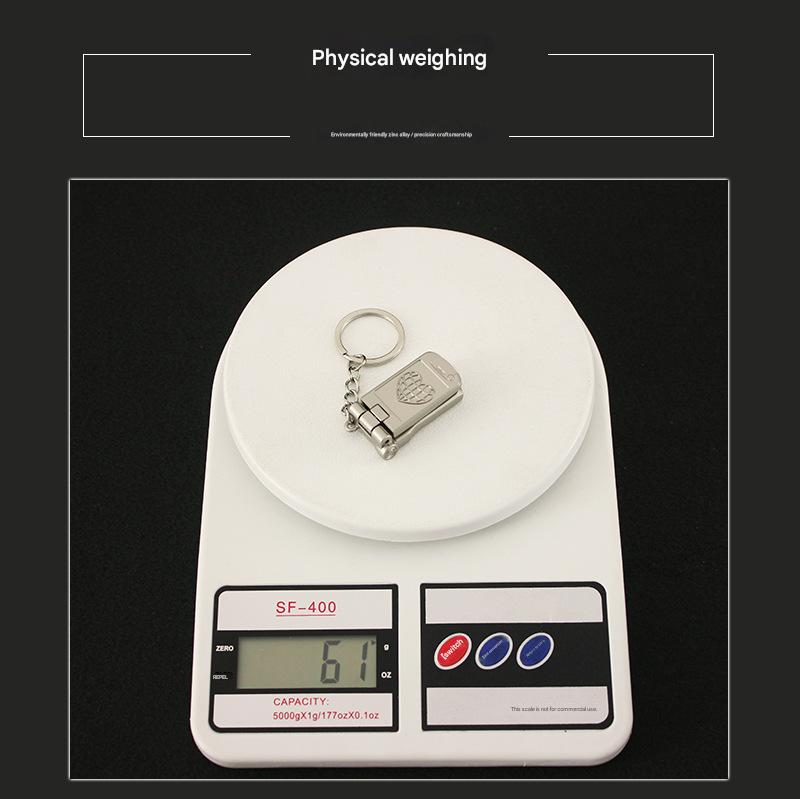 Mini Mobile Phone Flip-Top Rotating Keychain