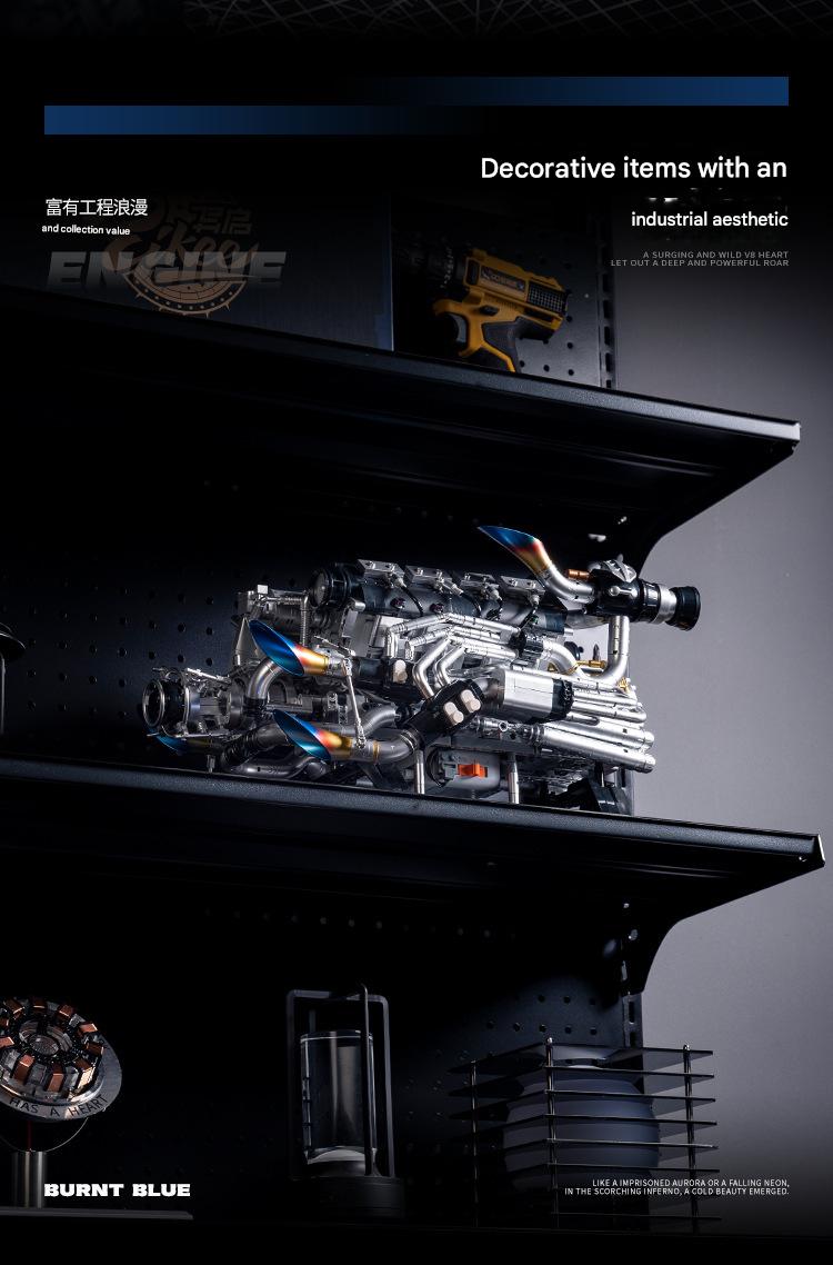 Y15002 V8  Car Engine Building Blocks Set