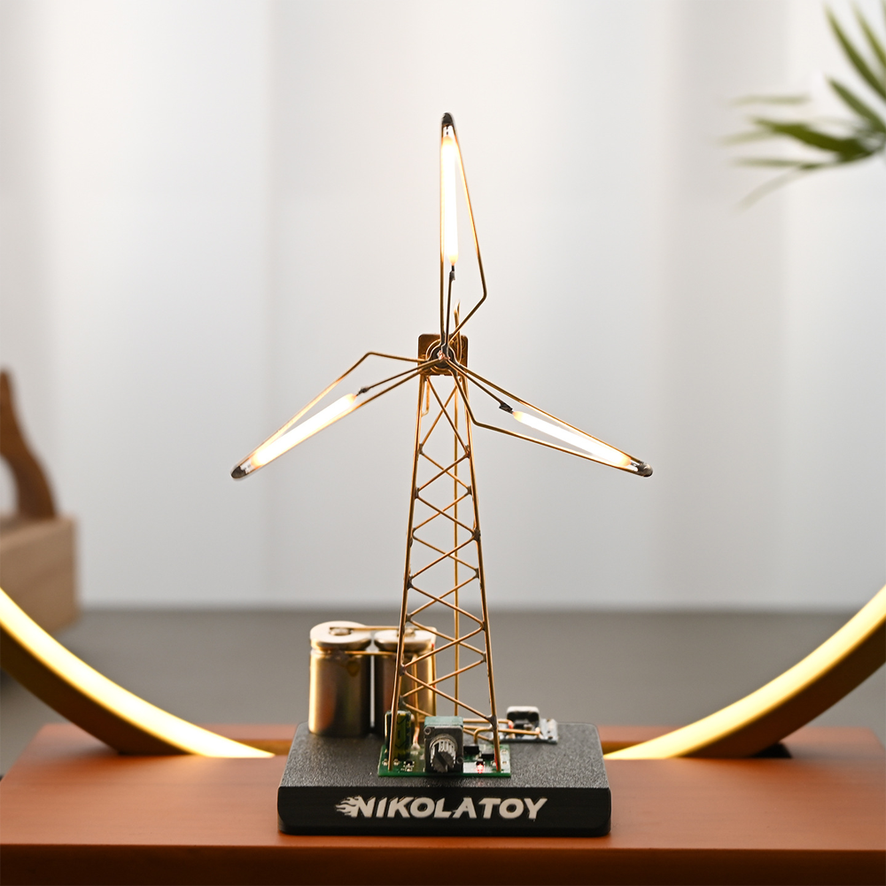 Desktop Rotating Windmill Model Night Light