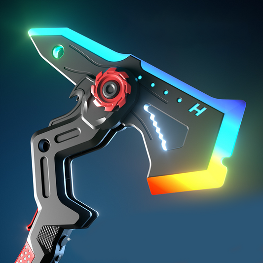 Dual-Form Projectile Laser Light Saber Shadow Sword Axe