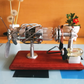 Miniature Jet Engine Model with Wooden Base