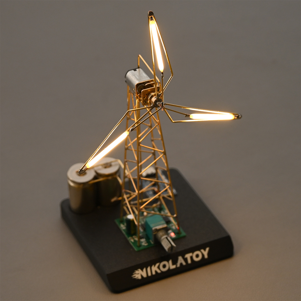 Desktop Rotating Windmill Model Night Light