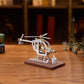 Mini Stirling Engine Helicopter Model Heat-Powered Mechanical Toy