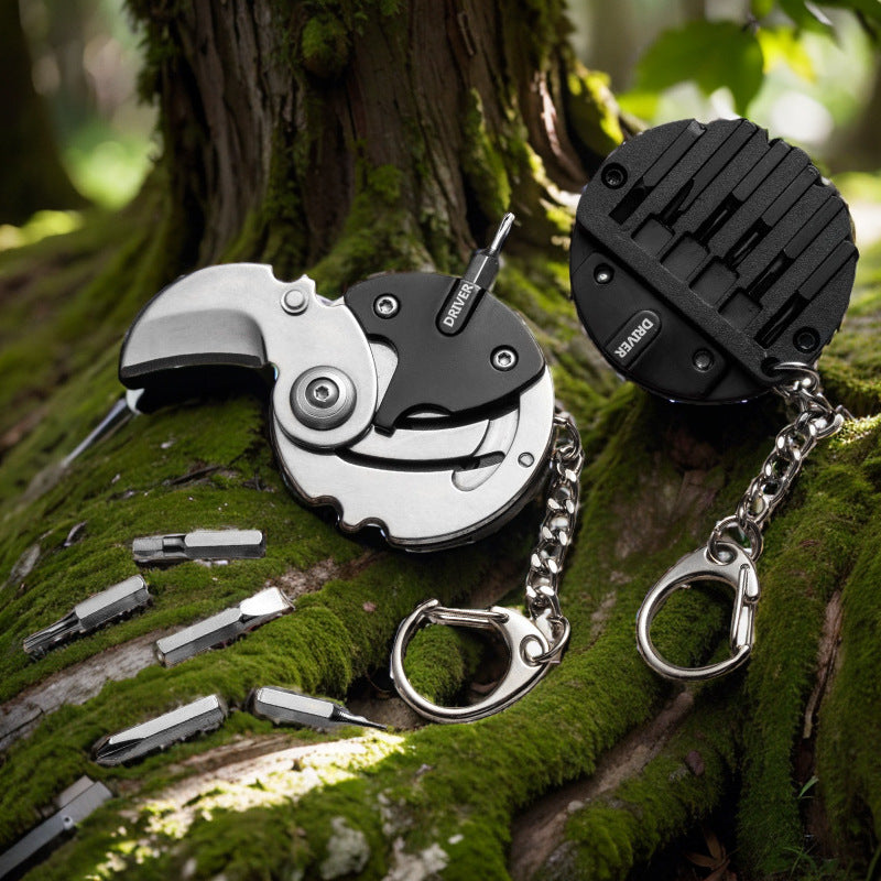 Mini Coin Pocket Folding Knife Keychain