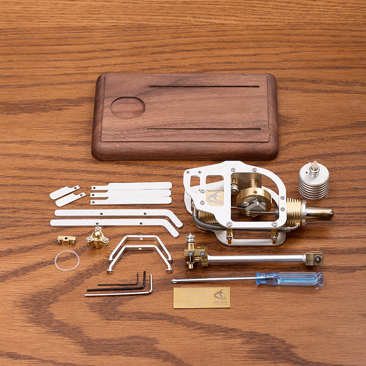 Mini Stirling Engine Helicopter Model Heat-Powered Mechanical Toy
