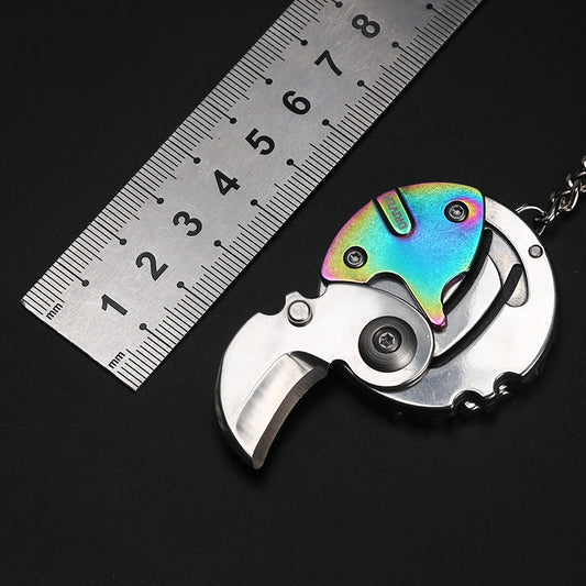 Mini Coin Pocket Folding Knife Keychain