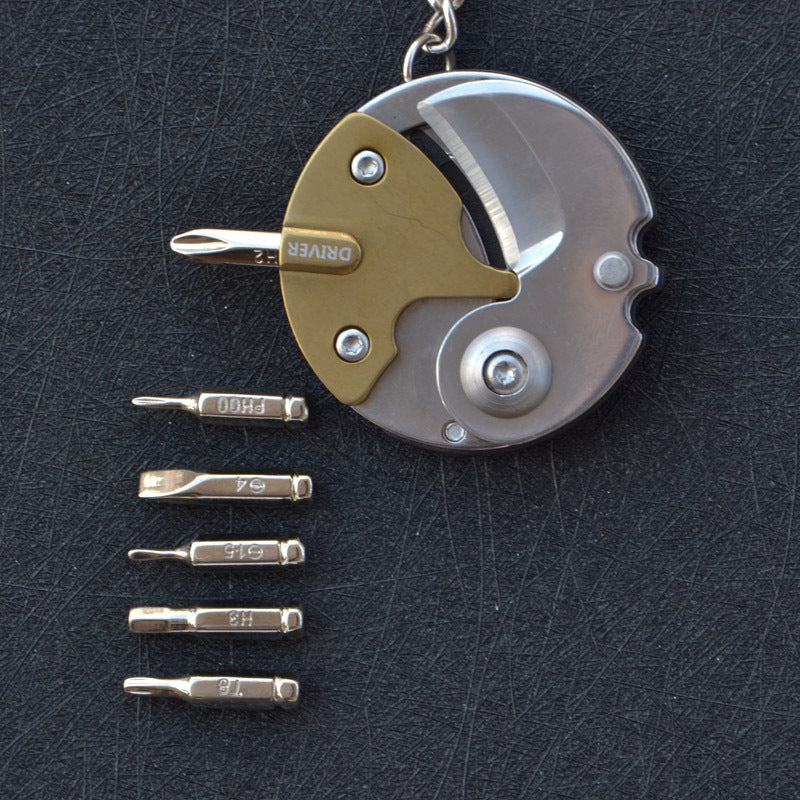 Mini Coin Pocket Folding Knife Keychain