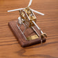 Mini Stirling Engine Helicopter Model Heat-Powered Mechanical Toy