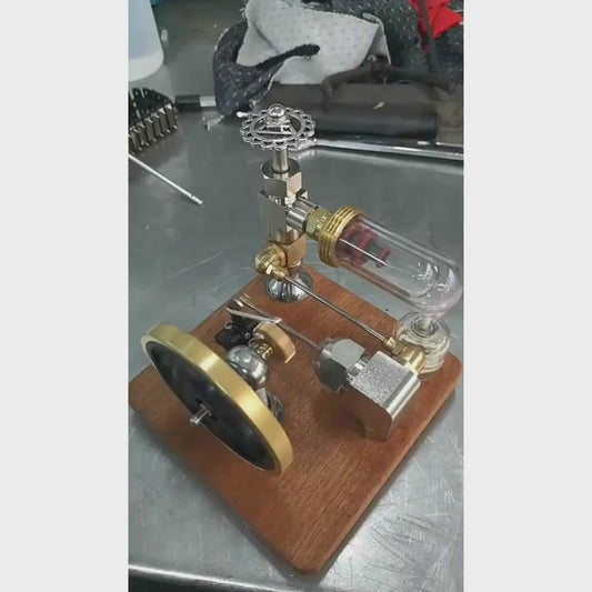 Power Stirling External Combustion Metal Mechanical Engine Model