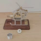 Mini Stirling Engine Helicopter Model Heat-Powered Mechanical Toy